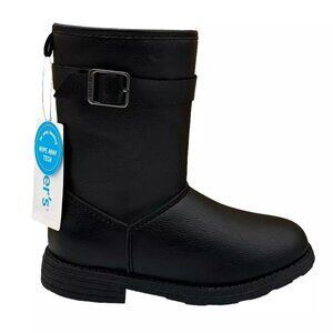 Carter's Little Girl's Fashion Mid Calf Boots Size 13 Black Lined Side Zipper‎